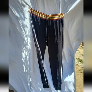 C&C California Black Joggers with Striped Waistband